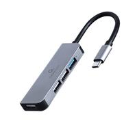 Gembird uhb-cm-u3p1u2p3-01 concentrador usb tipo c de 4 puertos (1 x u