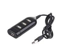 Hub Gembird 4 puertos USB 2.0 modelo UHB-CT02 compacto cable integrado negro
