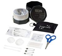 GEMCORE s.o.s. light V16 LUZ Emergencia, Señal v16 señalización Peligro, DGT V16-en Estuche-autónoma o conexión a Toma de Corriente del vehículo, Base imantada, Funda Llavero con Primeros Auxilios