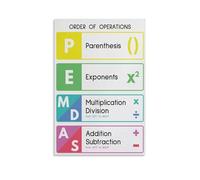 GEMDAS and PEMDAS Poster - Math Rules Chart for Order of Operations Learning(Unframed,12x18inch(30x45cm))