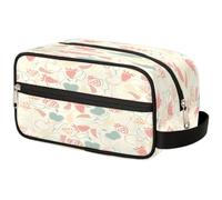 GeMeFv Neceser colgante de fresa, manzana y fruta, portátil, de viaje, de gran capacidad, para hombres y mujeres, Fresa, manzana y fruta, 10.5×4.4×5.3 in