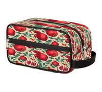 GeMeFv Neceser colgante de granada con frutas rojas, bolsa de maquillaje portátil de gran capacidad para hombres y mujeres, Granada de frutas rojas, 10.5×4.4×5.3 in