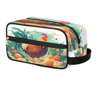 GeMeFv Neceser colgante de huevos de gallina, bolsa de maquillaje portátil de gran capacidad para hombres y mujeres, Huevos de gallina, 10.5×4.4×5.3 in