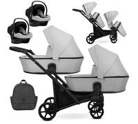 Gemelar BRAV DUO - COLOR : Gris claro, BRAV ASIENTOS DE COCHE: SI DOS ASIENTOS ( +140 €)