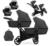 Gemelar BRAV DUO - COLOR : gris oscuro, BRAV ASIENTOS DE COCHE: SI DOS ASIENTOS ( +140 €)