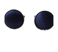 Gemelli Uomo 1Pair Men's Vintage Tone Twist Cuff Links Wedding Gift(Navy blue)