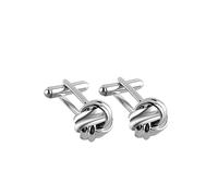 Gemelli Uomo 1Pair Men's Vintage Tone Twist Cuff Links Wedding Gift(Silvery)