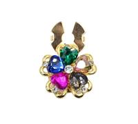 Gemelli Uomo 1PCS Rhinestone Cufflinks Shirt Button Covers Crystal Flower Jewelry Wedding Party(Color)