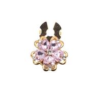 Gemelli Uomo 1PCS Rhinestone Cufflinks Shirt Button Covers Crystal Flower Jewelry Wedding Party(Color19)