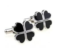 Gemelli Uomo Fashion Designs Clover Leaf Cufflink Cuff Link 1 Pair(Color-04)