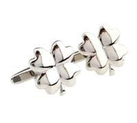 Gemelli Uomo Fashion Designs Clover Leaf Cufflink Cuff Link 1 Pair(Color-06)