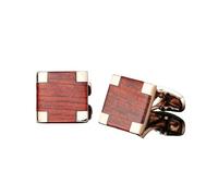 Gemelli Uomo Men's French Shirt Cufflinks High-end Round Shell Cat's Eye Stone Redwood Cuffs(230)