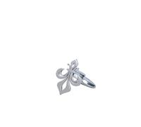 Gemelli Uomo Stainless Steel Saint Lily Cufflinks for Men Vintage Faith Jewelry(Silver)