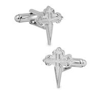 Gemelolandia | Gemelos de Camisa Cruz de Santiago 15x12mm Gemelos Originales Para Camisas | Para Hombres y Niños | Regalos Para Bodas, Comuniones, Bautizos y Otros Eventos