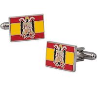 Gemelolandia | Gemelos Para Camisa Bandera España Aguila de San Juan Gemelos Originales Para Camisas | Para Hombres y Niños | Regalos Para Bodas, Comuniones, Bautizos y Otros Eventos