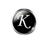 Gemelolandia | MEDIO PAR Cubreboton Letra en Negro Regalo para el Padrino Cubrebotones Gemelos Originales Para Camisas | Para Hombres y Niños | Regalos Para Bodas y Otros Eventos (Letra K)