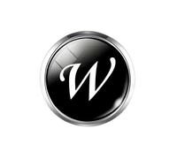 Gemelolandia | MEDIO PAR Cubreboton Letra en Negro Regalo para el Padrino Cubrebotones Gemelos Originales Para Camisas | Para Hombres y Niños | Regalos Para Bodas y Otros Eventos (Letra W)