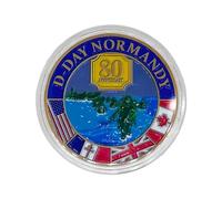 Gemelolandia | Moneda Conmemorativa del Desembarco de Normandía D-DAY 1944 | Monedas Coleccionables Únicas Para Regalos Exclusivos y Originales o Para Coleccionistas