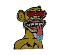 Gemelolandia | Parche Bordado Termoadhesivo de Simio Coleccionista NFT- Edición Limitada - 6 x 8 cm - Ideal para mochilas y ropa