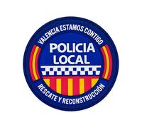 Gemelolandia | Parche Hook and Loop de la Policia Local Valenciana - Edición Limitada - 8 x 8 cm - Ideal para mochilas y ropa