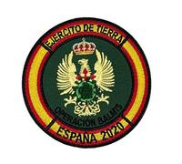 Gemelolandia | Parche Hook and Loop Operacion Balmis 2020 Ejercito de Tierra 8cm | Muy Adherentes | Patch Stickers Para Decorar Tu Ropa | Fáciles de Poner