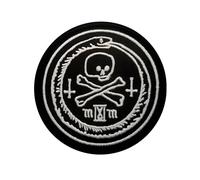 Gemelolandia | Parche Termoadhesivo Memento Mori Frase Estoica de la Filosofía - Edición Limitada - 5 x 8 cm - Ideal para mochilas y ropa (Modelo 1)