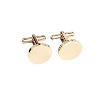 Gemelos 1 Pair Gold Color Stainless Steel Cufflink For Men Wedding Jewelry Shirt Blazer Cuff Button Clip(Round Silver)
