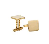 Gemelos 1 Pair Gold Color Stainless Steel Cufflink For Men Wedding Jewelry Shirt Blazer Cuff Button Clip(Square Gold)