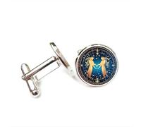 Gemelos, Ángel Géminis, Degradado, Arte De Falla, Oración, Suerte, Regalo Para Amigo, Versátil, Doce Signos Del Zodiaco, Hebilla De Puño Personalizada, Accesorio De Camisa, Regalo Para Padre, Esp