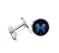 Gemelos, Ángel Géminis Digital Fault Art Reza Suerte Amigo Regalo, Doce Signos Zodiacales Versátiles, Hebilla De Puño Personalizada, Accesorio De Camisa Regalo Para Padre Esposo Fiesta Boda Baile