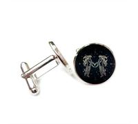 Gemelos, Ángel Géminis Galaxia Falla Arte Oración Suerte Regalo Para Amigo, Versátil Doce Signos Del Zodíaco, Hebilla De Puño Personalizada, Accesorio De Camisa Regalo Para Padre Esposo Fiesta B