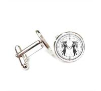 Gemelos, Ángel Géminis Mate Topología De Estrella Suerte Regalo Para Amigo, Versátil Doce Signos Del Zodiaco, Hebilla De Puño Personalizada, Accesorio De Camisa Regalo Para Padre Esposo Fiesta Bo