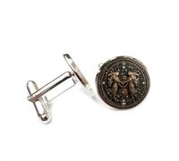 Gemelos, Ángel Géminis Metal Steampunk Reza Suerte Regalo Amigo, Versátil Doce Signos Del Zodiaco, Hebilla De Puño Personalizada, Accesorio De Camisa Regalo Para Padre Esposo Fiesta Boda