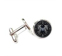 Gemelos, Ángel Géminis Nebulosa Estrella Topología Suerte Amigo Regalo, Doce Signos Zodiacales Versátiles, Hebilla De Puño Personalizada, Accesorio De Camisa Regalo Para Padre Esposo Fiesta Boda
