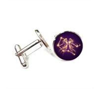 Gemelos, Ángel Géminis Nebulosa Partícula Flujo Suerte Regalo Amigo, Versátil Doce Signos Del Zodíaco, Hebilla De Puño Personalizada, Accesorio De Camisa Regalo Para Padre Esposo Fiesta Boda Gra