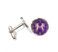 Gemelos, Ángel Géminis, Regalo De Buena Suerte Con Difracción De Rayos Cibernéticos, Versátil Para Los Doce Signos Del Zodiaco, Hebilla De Puño Personalizada, Accesorio Para Camisa, Regalo Para