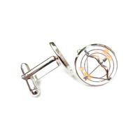 Gemelos, Arco Circular De Fuego Ardiente Heavy Metal, Sagitario Doce Signos Del Zodiaco, Hebilla De Puño Personalizada, Accesorio De Camisa Regalo Para Contable Jefe Negocios Boda Baile De Graduació