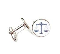 Gemelos, Balanza Con Estrella Brillante, Entrelazamiento Cuántico, Libra, Doce Signos Del Zodíaco, Hebilla De Puño, Accesorio De Camisa, Regalo Para Contable, Jefe, Negocios, Boda, Graduación, Oca