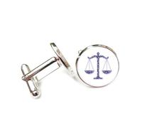 Gemelos, Báscula De Equilibrio Morada Libra, Novedad, Entrelazamiento Cuántico, Libra, Doce Signos Del Zodíaco, Hebilla De Puño, Accesorio De Camisa, Regalo Para Contable, Jefe, Negocios, Boda, Gr
