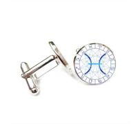 Gemelos, Brújula De Piscis Digital Fault Art Regalo De Mejores Deseos Para Un Amigo, Piscis Doce Signos Del Zodiaco, Hebilla De Puño Personalizada, Accesorio De Camisa Regalo Para Contable Novio Bod