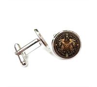 Gemelos, Brújula Del Ángel Géminis, Estilo Steampunk, Para Desear Buena Suerte A Un Amigo, Versátil, Con Doce Signos Del Zodiaco, Hebilla De Puño Personalizada, Accesorio Para Camisa, Regalo Para