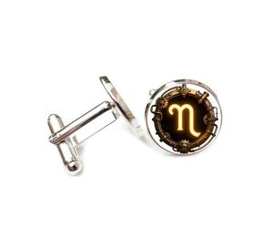 Gemelos, Cadena Tubería Mecánica Punk Vapor, Capricornio Doce Signos Del Zodíaco, Hebilla De Puño Personalizada, Accesorio De Camisa Regalo Para Contador Jefe Negocios Boda Graduación Ocasión Fo