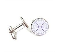 Gemelos, Carta Astral De Piscis, Proyección Holográfica De Píxeles, Regalo De La Suerte, Piscis, Doce Signos Del Zodiaco, Hebilla De Puño Personalizada, Accesorio De Camisa, Regalo Para Novio Cont