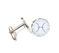Gemelos, Carta Astral De Piscis, Proyección Holográfica Única, Regalo De La Suerte, Piscis, Doce Signos Del Zodiaco, Hebilla De Puño Personalizada, Accesorio De Camisa, Regalo Para Contable, Novio