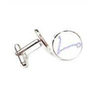Gemelos, Carta Astral Simple De Piscis, Regalo De Suerte Para Amigos Con Estilo Cibernético Neón, Doce Signos Del Zodiaco De Piscis, Hebilla De Puño Personalizada, Regalo Para Camisa, Accesorio Par