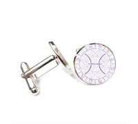 Gemelos, Carta Estelar De Piscis, Proyección Holográfica De Puntos, Regalo De La Suerte, Piscis, Doce Signos Del Zodiaco, Hebilla De Puño Personalizada, Accesorio De Camisa, Regalo Para Novio Conta