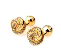 Gemelos chapados en Cobre Gemelos Boda Fiesta de graduación Color Dorado Diamante Clips de Corbata Joyas Accesorios para Prendas de Vestir (Color : A, Tamaño : One Size) (A One Size) (A One Size)