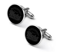 Gemelos clásicos para hombre con texto "Not Arguing explaining Why I'm Right", 2.0cm, Metal, No es una piedra preciosa