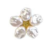 Gemelos Con Cubiertas De Botones De Perlas Florales Para Mujer Clips Decorativos Para Vestido Joyería Ajustable Sin Costura Accesorios Para Camisas