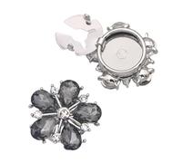 Gemelos de aleación de cristal brillante para camisas de vestir, elegantes accesorios formales con diseño resistente de diamantes de cristal, One Size, como se describe, como se describe